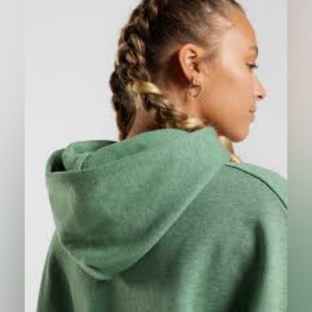 Gymshark Rest Day Sweats Hoodie - Crocodile Green Marl - Picture 4 of 7